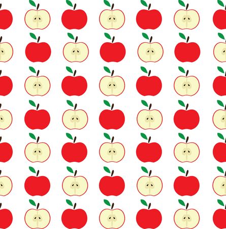 vector illustration of apples seamless patternのイラスト素材