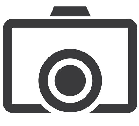 Vector illustration of camera icon in trendy flat style isolated on white background. Camera symbol...