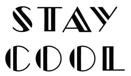 vector illustration of stay cool typography design.のイラスト素材