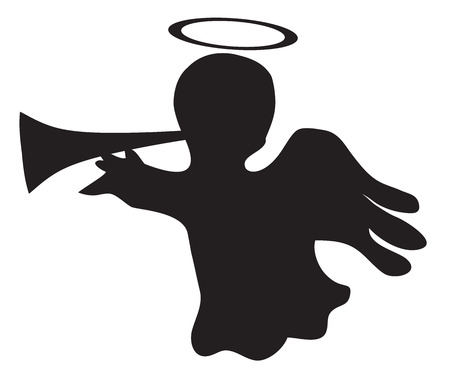 vector illustration of an angel. Christmas background. Holiday background.のイラスト素材
