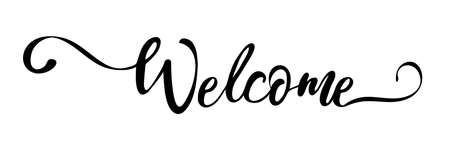 vector illustration of a welcome sign isolated on white backgroundのイラスト素材