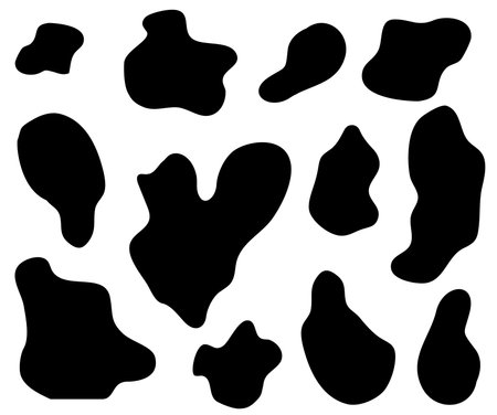 vector illustration of cow spots pattern. Cow spots background. Farm animal.のイラスト素材