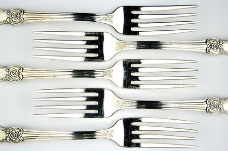 Kitchen Utensil. Forks on a white background.