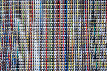Rainbow sack pattern wallpaper, woven from plastic threads, durable and strong.