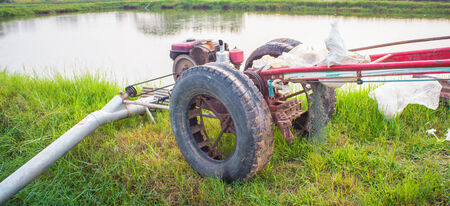 Tractors and fieldの写真素材