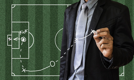 Planning a football matchの写真素材