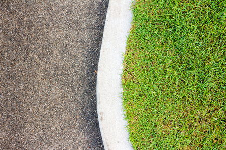Concrete walkway in the parkの写真素材
