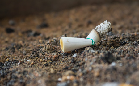Cigarette buttの写真素材