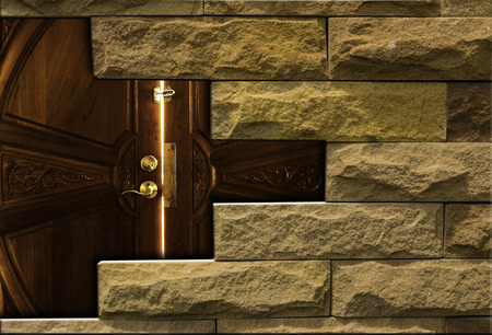 Door light wall の写真素材