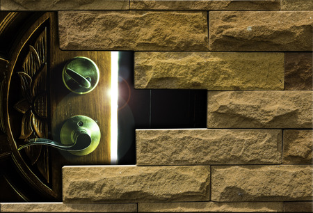 Door light wall の写真素材