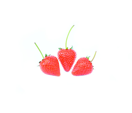 strawberry isolated on white backgroundの写真素材