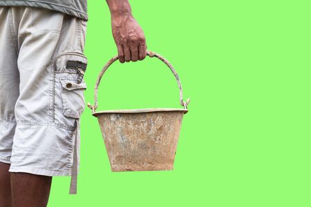 Building home and equipment isolated on green backgroundの写真素材