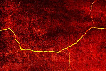 heat red cracked ground texture after eruption volcano