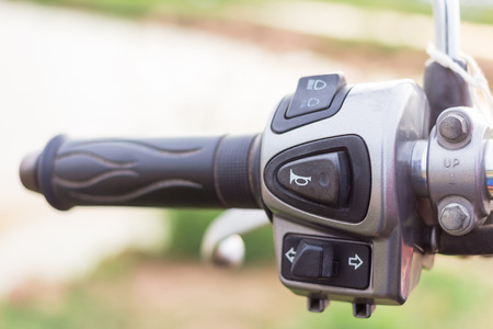 Motorcycle Handle Bar with Controlsの写真素材
