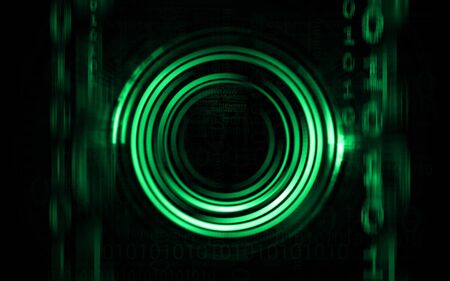 Abstract technology green backgroundの写真素材