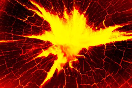 heat red cracked ground texture after eruption volcano