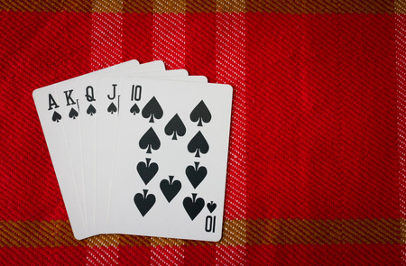 Royal flush,chips