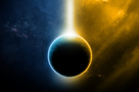 Abstract outer earth space nebula fantasyの写真素材