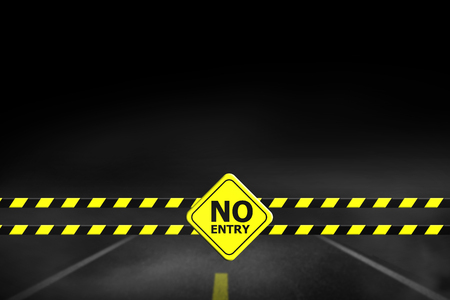 No entry street night