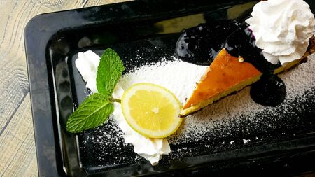 Cake on a restaurant table