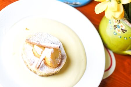 Dessert on a restaurant table