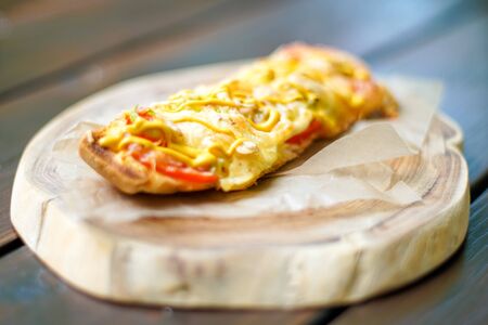Fast food on a restaurant tableの写真素材