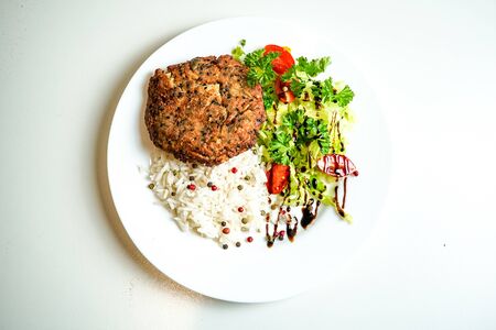 Main course in a restaurantの写真素材