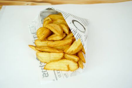 French fries on a restaurant table