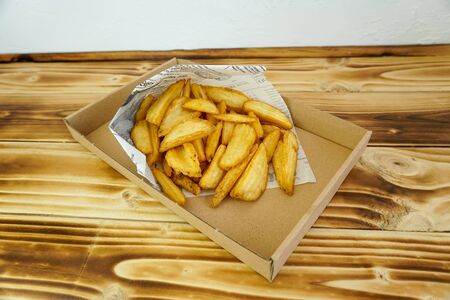 French fries on a restaurant table
