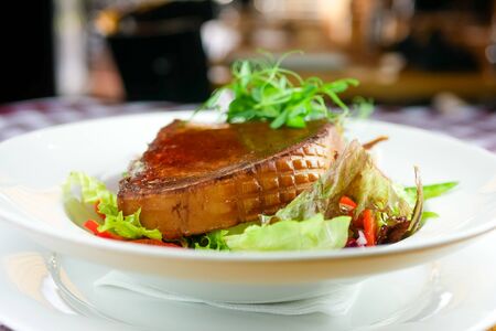 Main course in a restaurantの写真素材