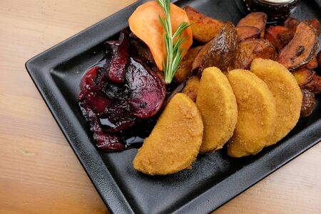 Main course in a restaurantの写真素材