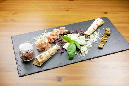 Main course in a restaurantの写真素材