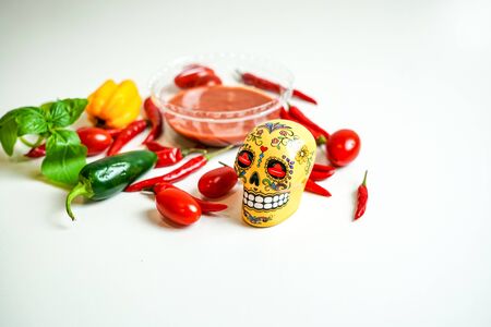 Sauce on a restaurant table