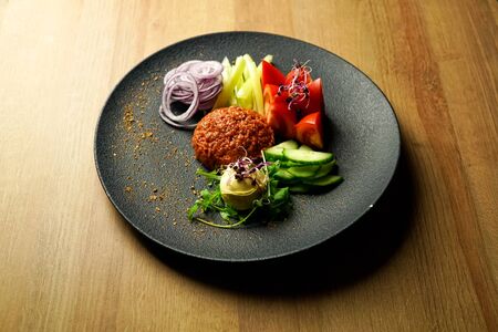 Main course in a restaurant