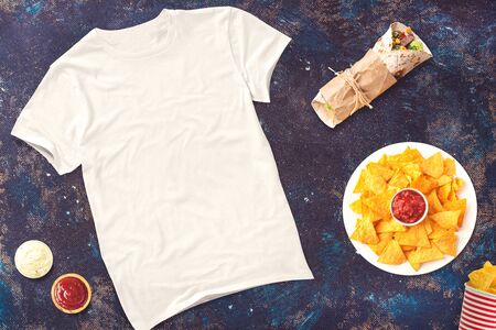 Blank tshirt top viewの写真素材