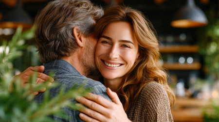 Capture heartwarming moments of genuine connection and affection. This scene evokes love, joy, and intimacy, perfect for lifestyle and relationship themes.の素材