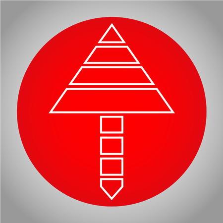 This is an arrow shaped logo. This logo can also be used as an icon. This logo can be used in various types of businesses whether it be a logo on an application or other business.のイラスト素材