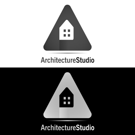 This is a logo created for the purposes of property companies, real estate, interior design, exterior design and various businesses related to the building architecture.のイラスト素材