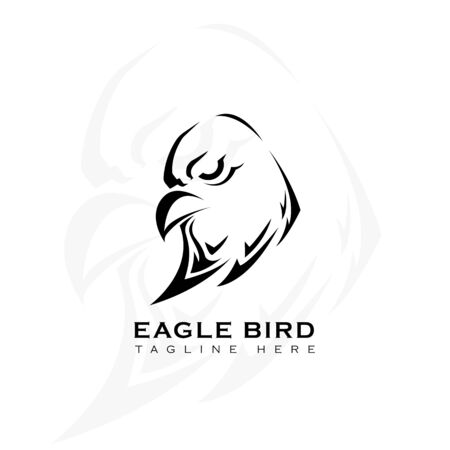 eagle  head.  good for use by companies or businesses that have a vision and mission about feeedom of expression, about freedom, and about focus and consistency.のイラスト素材