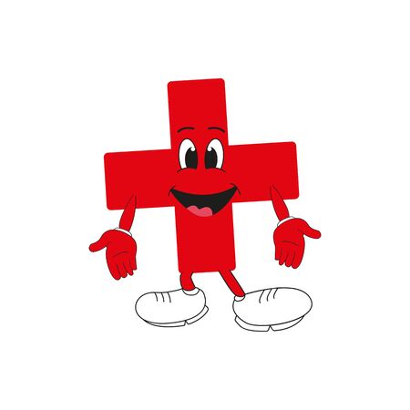 This illustration depicts the World Red Cross mascot. This illustration was inspired by one of the largest humanitarian movements in the world, the International Red Cross.のイラスト素材