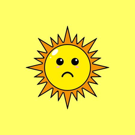 This illustration depicts the sun's mascot. This illustration can be used for various needs both for commercial, educational or personal needs.のイラスト素材