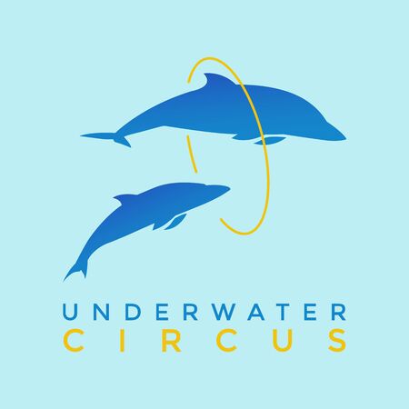This is a dolphin vector design. This design is suitable to be used for business, education, entertaiment, and as a logo for underwater activities or other sports.のイラスト素材