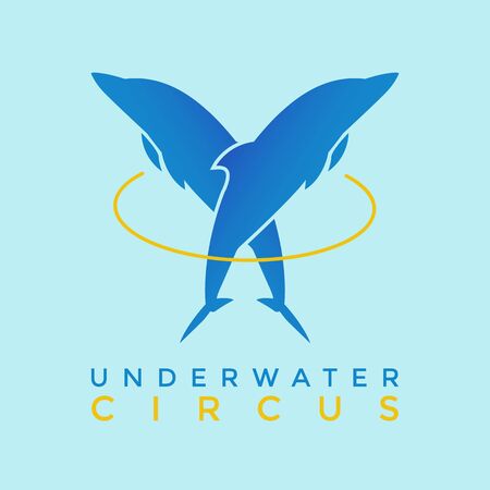 This is a dolphin vector design. This design is suitable to be used for business, education, entertaiment, and as a logo for underwater activities or other sports.のイラスト素材