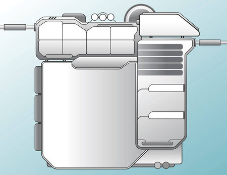 Flash / HTML Site design template. All elements are easy for changing, moving rather each other, to recolour etc.のイラスト素材
