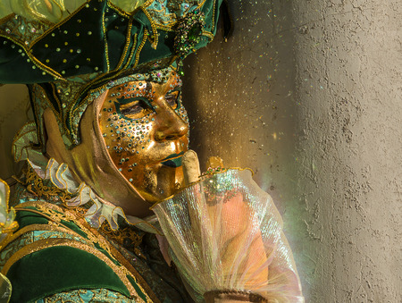 Carnival masks the annual event sustain in Venice Italyの写真素材