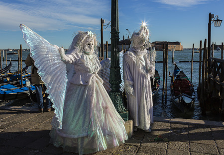 Carnival masks the annual event sustain in Venice Italyの写真素材