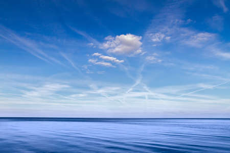 Landscape tranquil blue sea and skyの写真素材