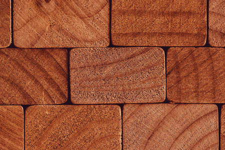 Wooden rough from timber blocksの写真素材