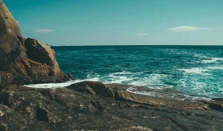Beautiful seascape, rocky coastline. Nature backgroundの写真素材