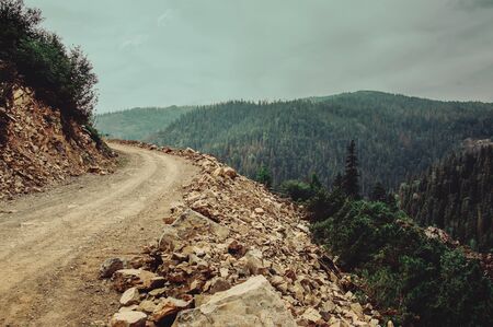 Road in the mountainsの写真素材
